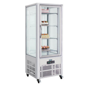 Vetrina per pasticceria in acciaio inox con 1 porta vetrata Serie G - 400L - Polar - Fourniresto