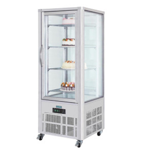 Stainless Steel Pastry Display Case 1 Glass Door Series G - 400L - Polar - Fourniresto