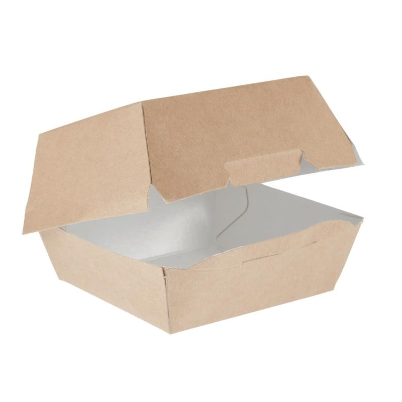 Boîtes Burger Kraft Compostables Standards - L 108mm - Lot  de 250 - Colpac