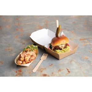 Boîtes Burger Kraft Compostables Standards - L 108mm - Lot  de 250 - Colpac