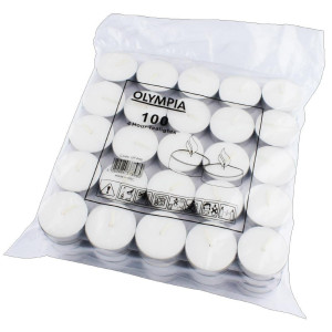 Candele Scaldavivande 4 Ore Ø 40 mm - Confezione da 100 - Olympia