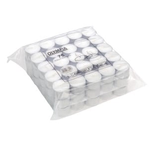 Candele Scaldavivande 8 Ore Ø 40 mm - Confezione da 75 - Olympia