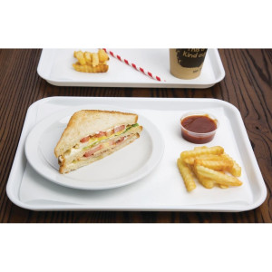 Vassoio Fast Food in Plastica Bianca 345 x 265mm - Olympia KRISTALLON - Fourniresto