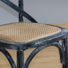 Wooden Chairs with Crossed Backrest - Black - Bolero - Fourniresto