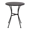 Table Bistro Ronde En Acier Ajouré - Noire - 600Mm - Bolero - Fourniresto