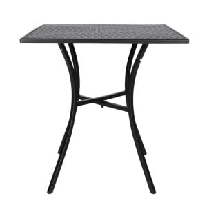 Tavolo Bistrot Quadrato in Acciaio Traforato - Nero - 700mm - Bolero - Fourniresto