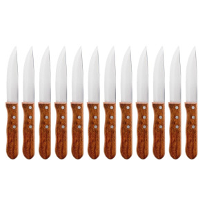 Jumbo Rosewood Handle Steak Knives - Set of 12 - Olympia