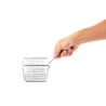 Large Square Presentation Basket With Long Stainless Steel Handle - Olympia - Fourniresto