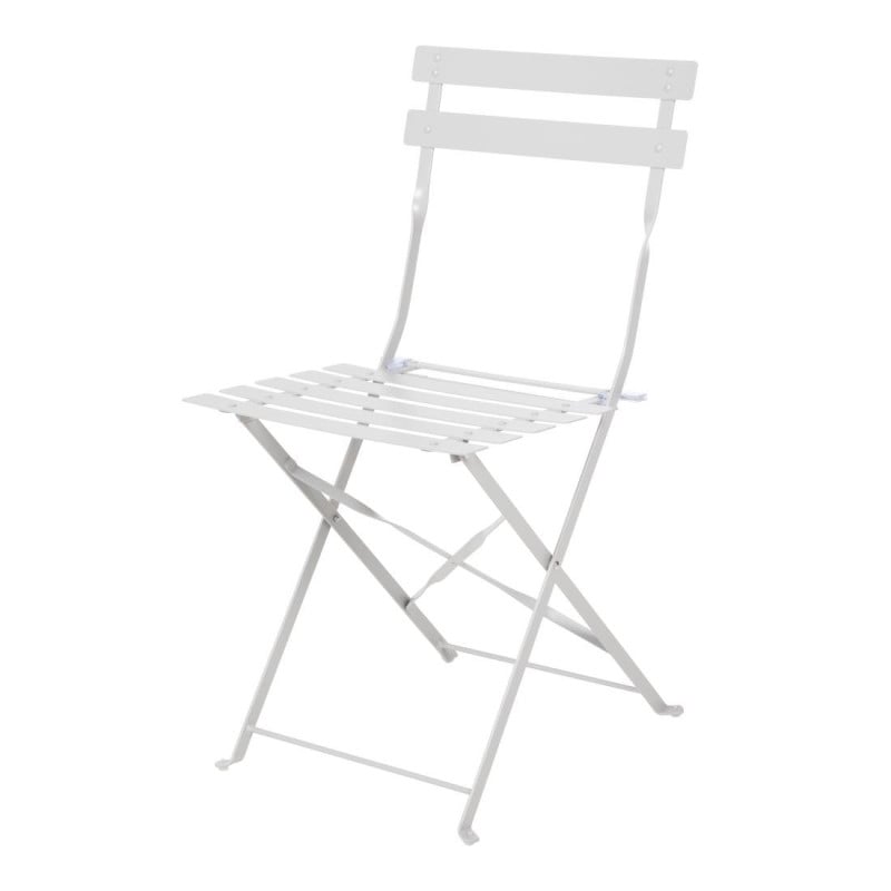 Steel Terrace Chair - Gray - Set of 2 - Bolero - Fourniresto Steel Terrace Chair - Gray - Set of 2 - Bolero - Fourniresto