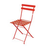 Chaises De Terrasse En Acier - Rouges - Lot De 2 - Bolero - Fourniresto