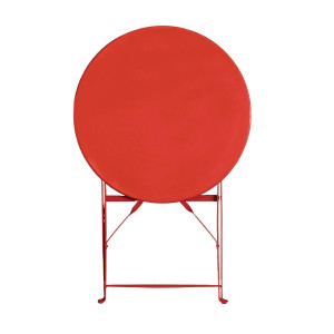 Table De Terrasse En Acier - Rouge - Bolero - Fourniresto