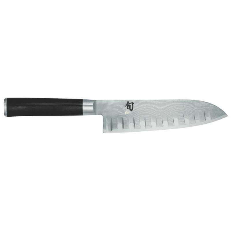 Coltello Santoku Lama Alveolata Damasco Shun 18 cm - Coltelli Giapponesi KAI