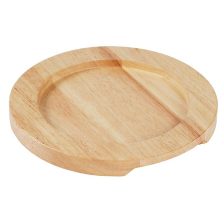 Light wood support for round cast iron dish with handles - Ø210mm - Olympia - Fourniresto