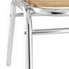 Sedie bistrot in frassino e alluminio - Set di 4 - Bolero - Fourniresto