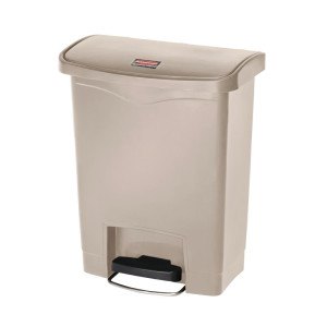 Cestino con pedale frontale Slim Jim beige - 30L - Rubbermaid