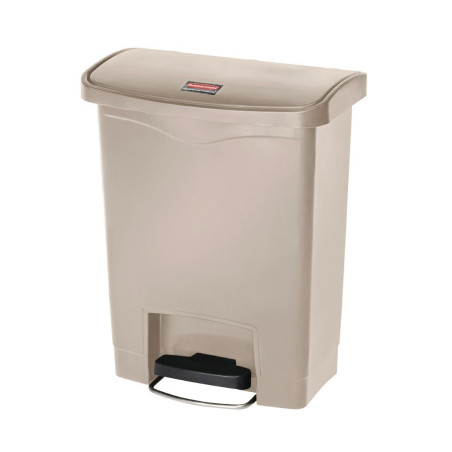 Cestino con pedale frontale Slim Jim beige - 30L - Rubbermaid