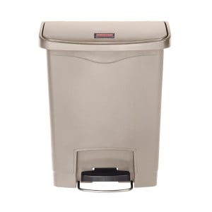 Cestino con pedale frontale Slim Jim beige - 30L - Rubbermaid