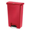 Cestino con pedale frontale Slim Jim rosso - 50L - Rubbermaid