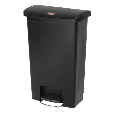 Cestino con pedale frontale Slim Jim nero - 50L - Rubbermaid