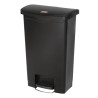 Front pedal slim Jim black trash can - 50L - Rubbermaid