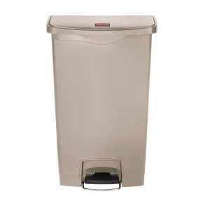 Cestino con pedale frontale Slim Jim beige - 68L - Rubbermaid