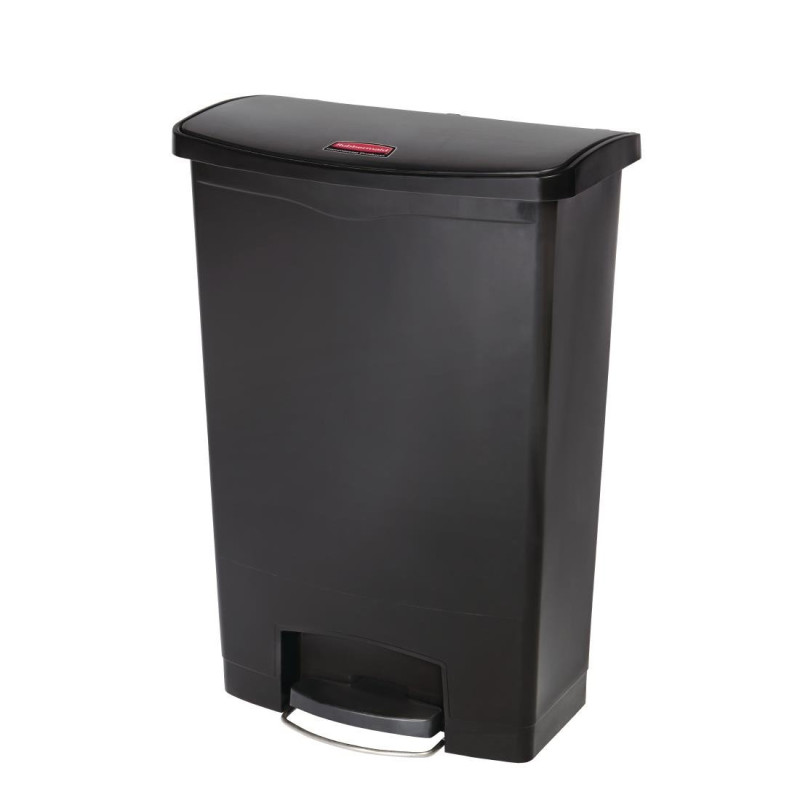 Cestino con pedale frontale Slim Jim nero - 90L - Rubbermaid