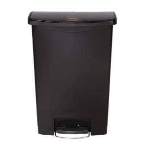 Cestino con pedale frontale Slim Jim nero - 90L - Rubbermaid