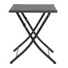 Folding square rattan table - 600mm - Bolero - Fourniresto