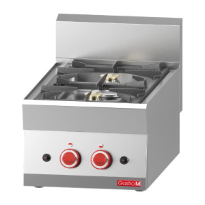 Fourneau 2 fuochi vivaci a gas da appoggiare 650 - Gastro M - Fourniresto