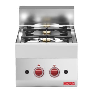 Fourneau 2 fuochi vivaci a gas da appoggiare 650 - Gastro M - Fourniresto
