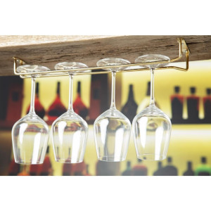 Supporto per bicchieri a stelo in ottone 410mm - FourniResto - Fourniresto