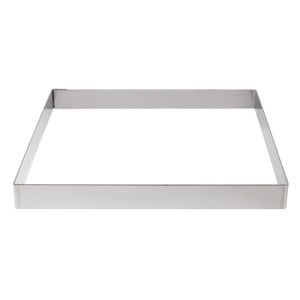 Cercle Per Torta Quadrato in Acciaio Inox - L 200 x P 200mm- De Buyer