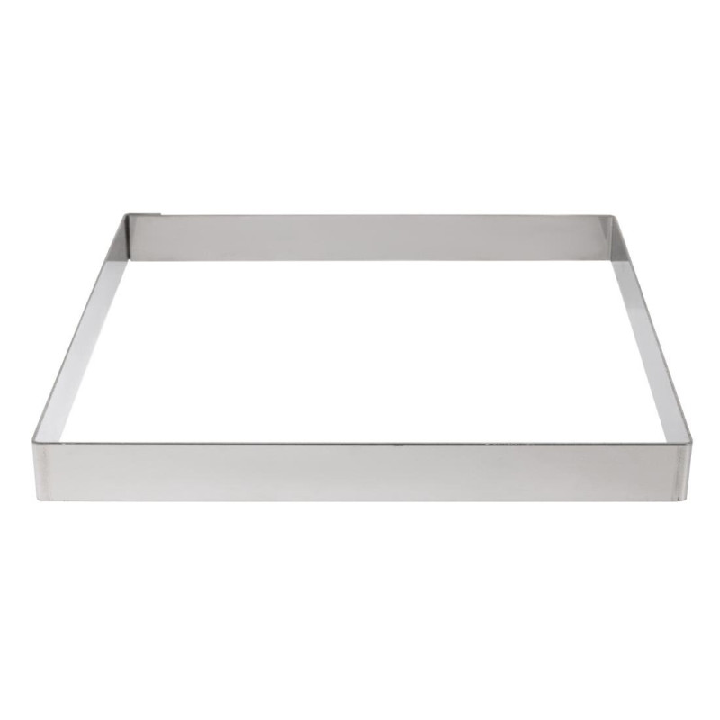Cercle Per Torta Quadrato in Acciaio Inox - L 200 x P 200mm- De Buyer