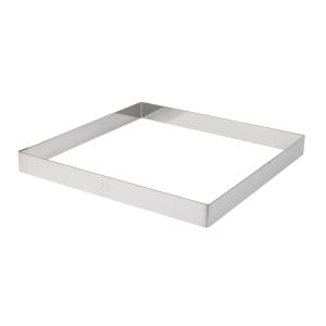 Cercle Per Torta Quadrato in Acciaio Inox - L 200 x P 200mm- De Buyer