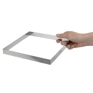 Cercle Per Torta Quadrato in Acciaio Inox - L 200 x P 200mm- De Buyer