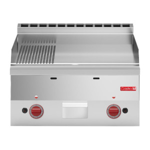 Plancha Gas Piastra Mezza Liscia Mezza Rigata - L 600 x P 600mm - Gastro M