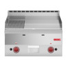 Plancha Gas Piastra Mezza Liscia Mezza Rigata - L 600 x P 600mm - Gastro M