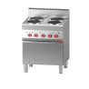 Electric Range 4 Plates 650 On Convection Electric Oven - 400V - Gastro M