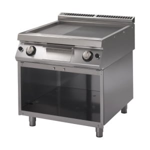 Piastra a Gas 700 con Piastra 2/3 Liscia 1/3 Rigata - Gastro M