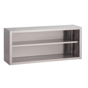 Armadio Aperto a Parete in Acciaio Inox - L 800 x P 400mm - Gastro M