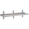 Mensole da parete in acciaio inossidabile senza supporti - L 1400 x P 400mm - Gastro M