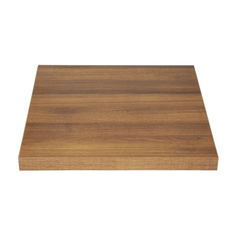 Piatto Tavolo Quadrato Effetto Legno Rovere Rustico - L 700mm - Bolero