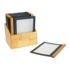 Protective Menu Holder Wood Frame A4 Black - Securit - Fourniresto