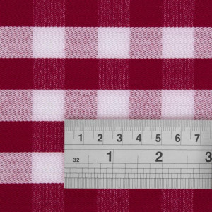 Square red checkered polyester tablecloth 1780 x 1780mm - Mitre Essentials - Fourniresto