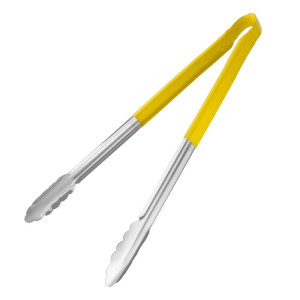 405mm yellow serving tongs - Vogue - Fourniresto