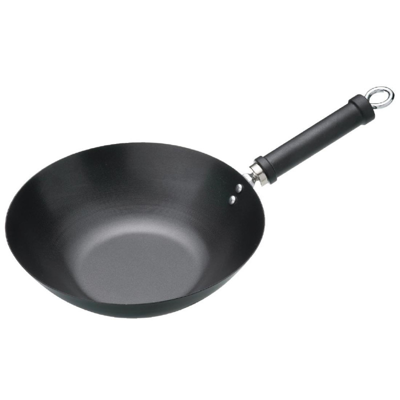 Wok Antiaderente Fondo Piatto - 305 mm - Kitchen Craft - Fourniresto