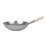 Wok in acciaio dolce - 35,6 cm - Vogue - Fourniresto