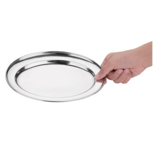 Plat de service ovale inox - 250mm - Olympia - Fourniresto