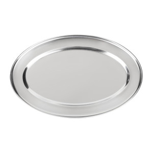 Plat de service ovale inox - 407mm - Olympia - Fourniresto