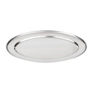 Plat de service ovale inox - 500mm - Olympia - Fourniresto